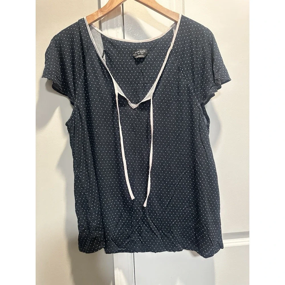 Kate Spade navy blue pajama top medium‎